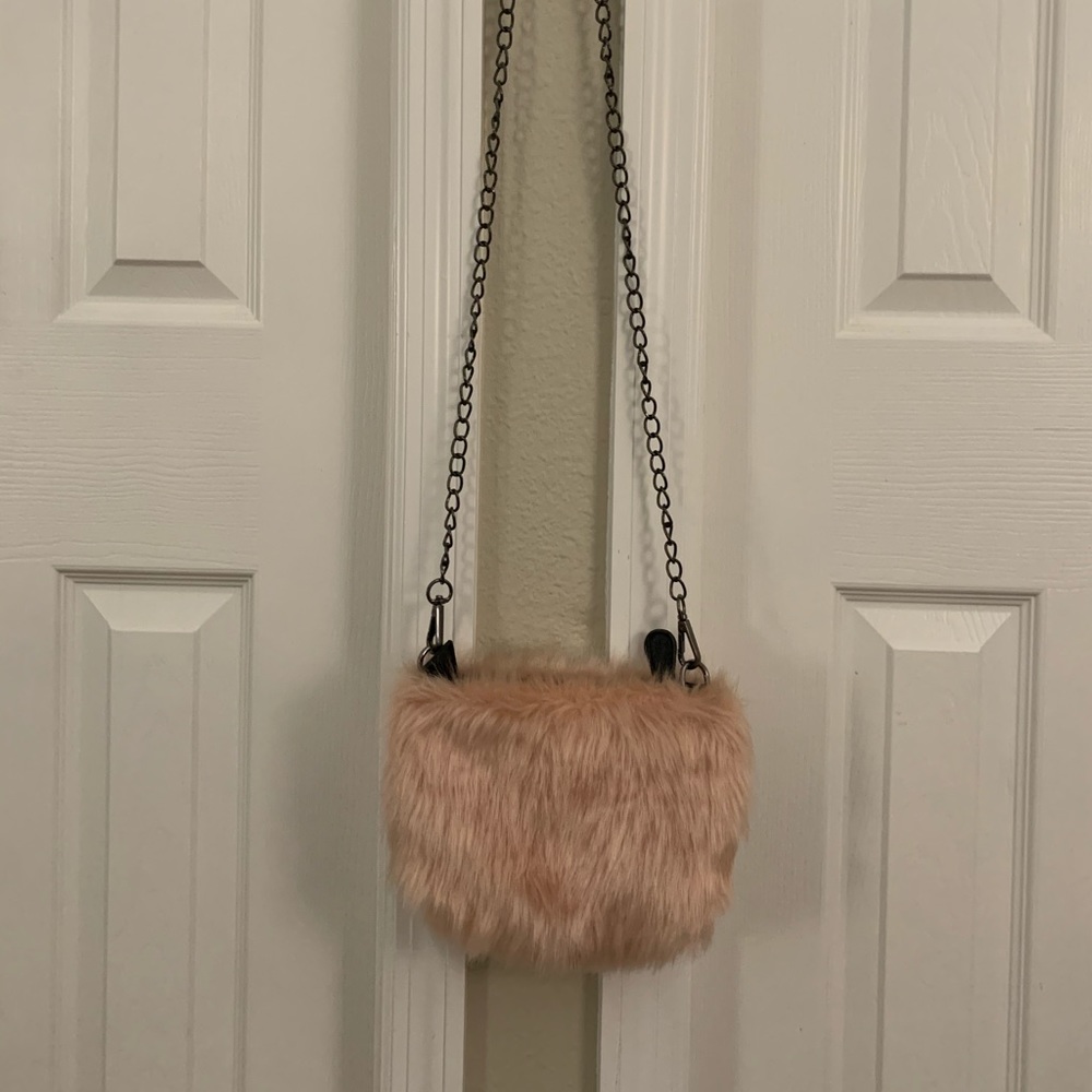 Pink fluffy bag